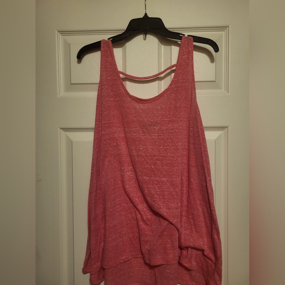 Allison Brittney Pink Tank Top With Strappy Back